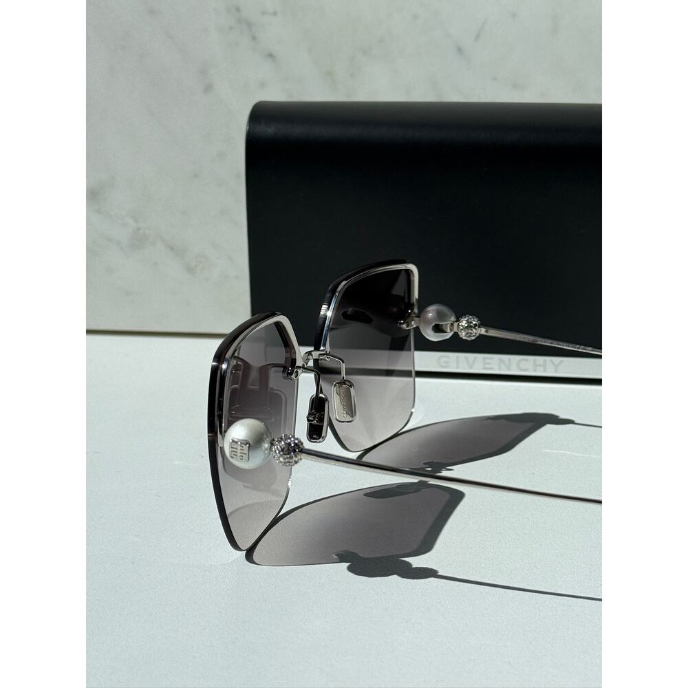 NEW Givenchy GV40110U Pearl Crystal Silver Sunglasses - Picture 5 of 7